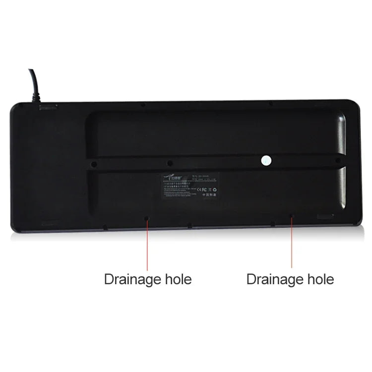 DS-8800 PS / 2 Interface Prevent Water Splashing Laser Engraving Character One-piece Wired Touchpad Keyboard, Length: 1.5m, DS-8800 PS/2