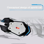 Chasing Leopard K1 USB 1600DPI Three-speed Adjustable LED Backlight Mute Wired Optical Gaming Mouse, Length: 1.3m
