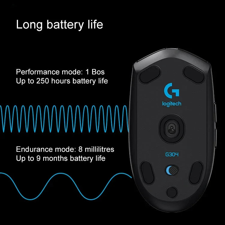 Logitech G304 LIGHTSPEED 12000 DPI 6 Programmable Buttons HERO Sensor Wireless Gaming Mouse