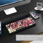 Ajazz 308I Tablet Mobile Phone Computer Household Office Wireless Keyboard, Black