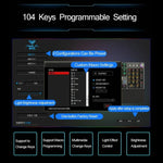 AULA F2088 108 Keys Mixed Light Plating Punk Mechanical Blue Switch Wired USB Gaming Keyboard with Metal Button, Blue Switch Silver