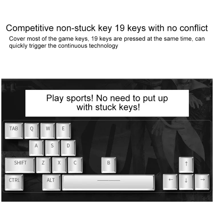 YINDIAO V2 Silent Mechanical Feel Gaming Keyboard Mouse Set