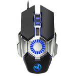 HXSJ J700 Colorful Lighting Programmable E-sports Gaming Wired Mouse, J700