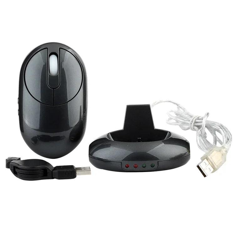 MZ-012 2.4G 1200 DPI Wireless Rechargeable Optical Mouse with 3 Ports USB HUB / Charging Dock