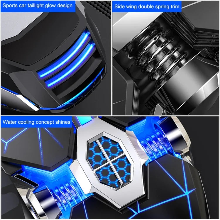YINDIAO 3200DPI 4-modes Adjustable 7-keys RGB Light Wired Gaming Mechanical Mouse, Style: Silent Version, Style: Silent Version