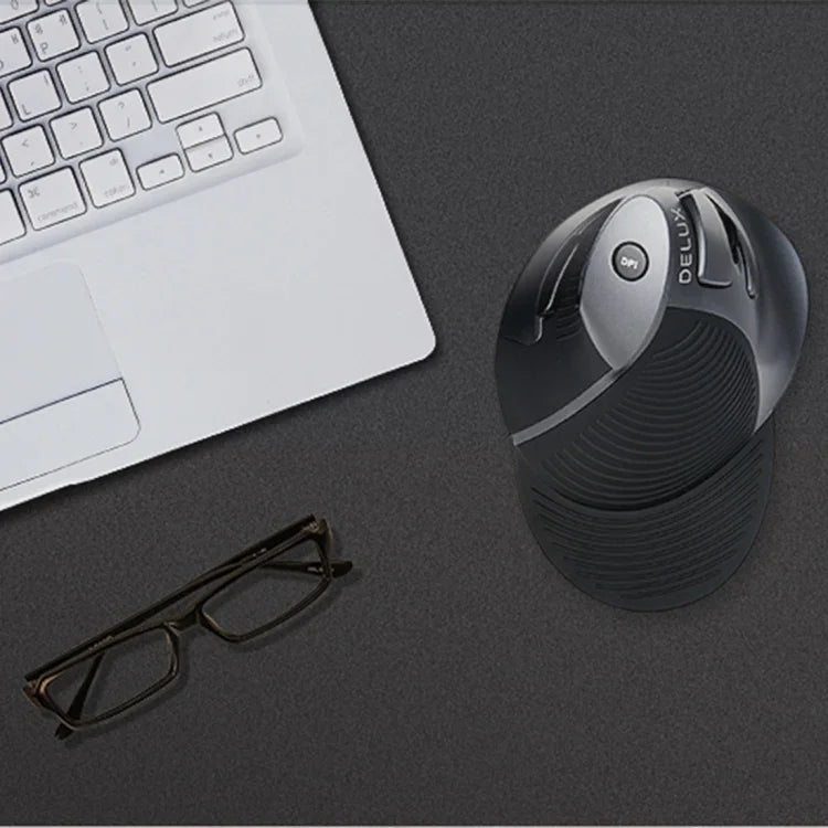 DELUX M618GX Wireless Ergonomic Vertical Mouse 1600DPI Optical Mouse, M618GX