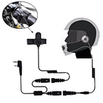 2 Pin PTT Adjustable Volume Motorcycle Helmet Headset Microphone for BAOFENG Radio Walkie Talkie
