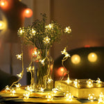 6m 40 LEDs Cherry Blossom  Holiday Decorative Light, Battery Powered, 6m Colorful Light, 6m Warm White Light
