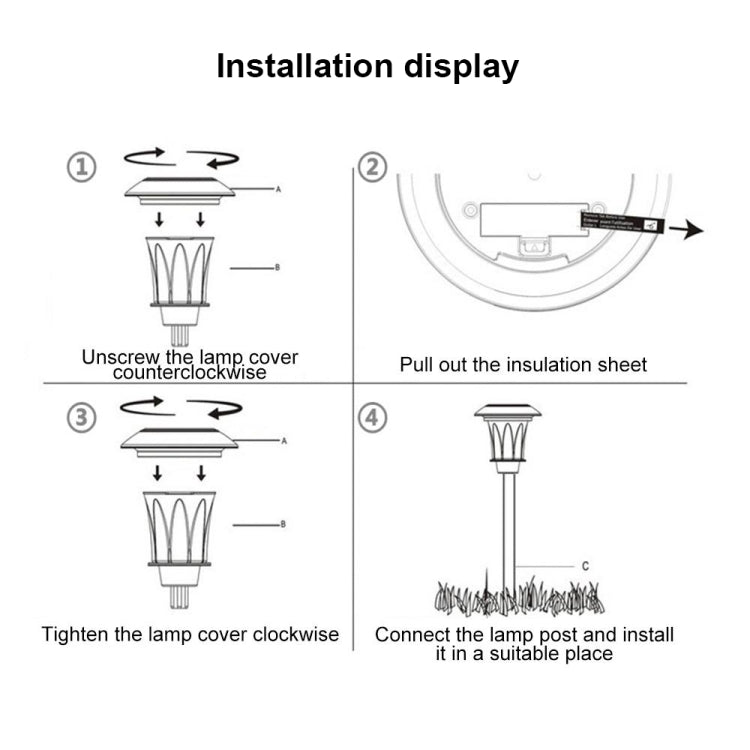 Solar Energy Coffee Outdoor Lawn Lamp IP65 Waterproof LED Decorative Garden Light