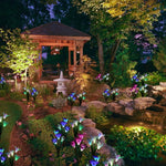Simulated Lily Flower 4 Heads Solar Powered Outdoor IP55 Waterproof LED Decorative Lawn Lamp, White Light, White Light