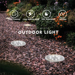 2 PCS 10 LEDs Solar Powered Buried Light Under Ground Lamp IP65 Waterproof Outdoor Garden Street Light, 10 LEDs