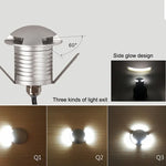 3W LED Embedded Polarized Buried Lamp IP67 Waterproof Turtle Shell Lamp Outdoor Garden Lawn Lamp, Warm Light 3000K Q3 Three-way Light, Warm Light 3000K Q3