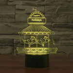 7 Color Discoloration Creative Visual Stereo Lamp Desk Lamp Night Light, Amusement Park Style
