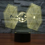 7 Color Discoloration Creative Visual Stereo Lamp Desk Lamp Night Light, TIE Fighter Style