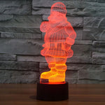 7 Color Discoloration Creative Visual Stereo Lamp Desk Lamp Night Light, Santa Claus Style