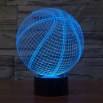 7 Color Discoloration Creative Visual Stereo Lamp Desk Lamp Night Light, Basketball Style