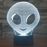 7 Color Discoloration Creative Visual Stereo Lamp Desk Lamp Night Light, Alien Style