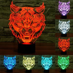 7 Colour Discoloration Creative Visual Stereo Lamp Desk Lamp Night Light, Leopard Shape