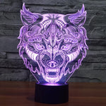 7 Colour Discoloration Creative Visual Stereo Lamp Desk Lamp Night Light, Leopard Shape