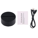 7 Color Discoloration Creative Visual Stereo Lamp Desk Lamp Night Light, Electric Guitar Shape