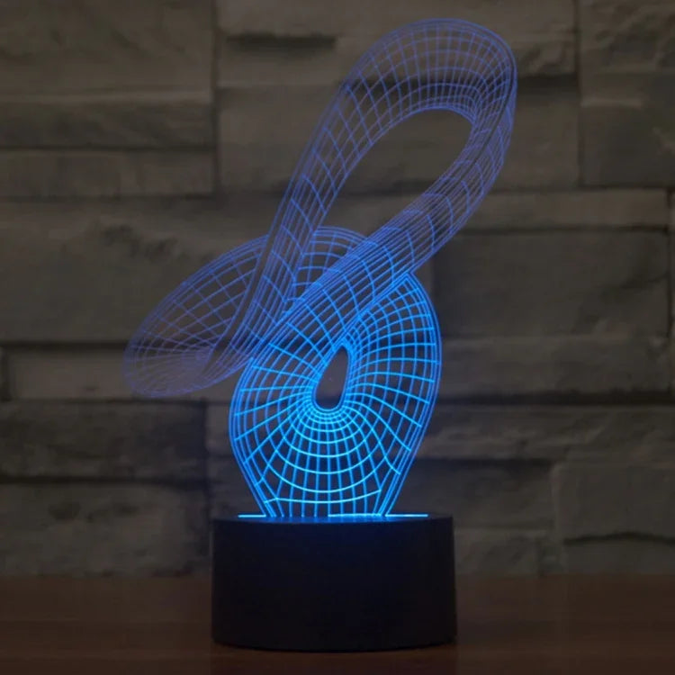 7 Color Discoloration Creative Visual Stereo Lamp Desk Lamp Night Light, 2869 Abstract Style