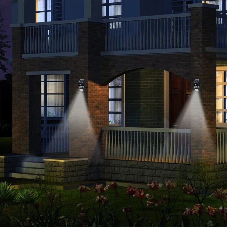 80 LM 6000-6500K Outdoor Wall Light with 5V 0.5W Solar Panel, 0.2W White Light