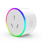 10A RGB Scene Light WiFi Remote Control Smart Socket Works with Alexa & Google Home & IFTTT, AC 100-240V, AU Plug, XS-A17