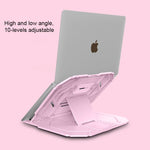 T3 Multi-function Hollow Design Cooling Bracket with 10-Level Adjustable Angle for Notebook,  MacBook, iPad, Mobile Phones, T3 (Blue), T3 (White), T3 (Black), T3 (Pink)