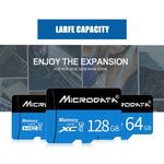 MICRODATA 128GB U3 Blue and Black TF(Micro SD) Memory Card, 128GB