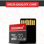 STICKDRIVE 128GB U3 White Line Red and Black TF(Micro SD) Memory Card, 128GB