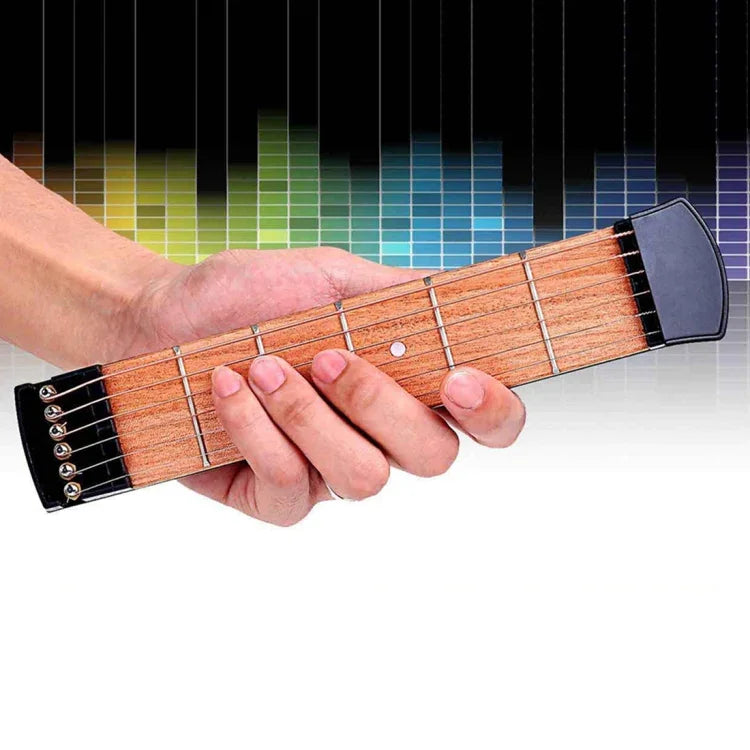 6 Fret Portable Pocket Guitar Practice Tool Gadget for Beginner Chord Fingering Practice Tool, 6 Fret Fingering Practice Tool