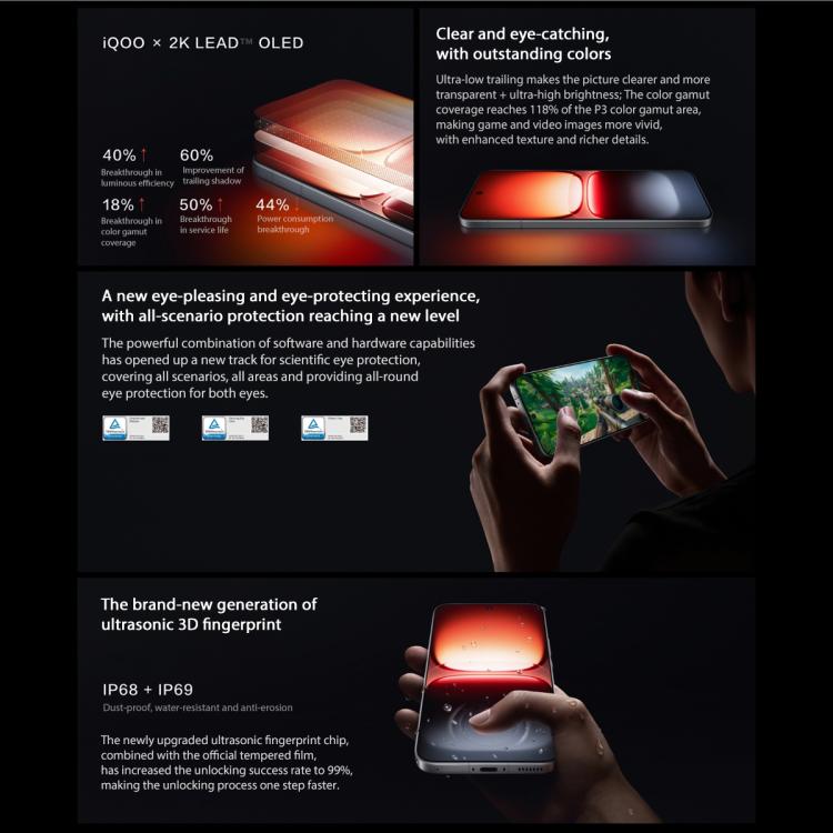 vivo iQOO 15, 16GB+1TB, 6.85 inch Android 16 OriginOS 6 Snapdragon 8 Elite Gen 5 Octa Core, OTG, NFC, Network: 5G, Support Google Play, 16GB+1TB