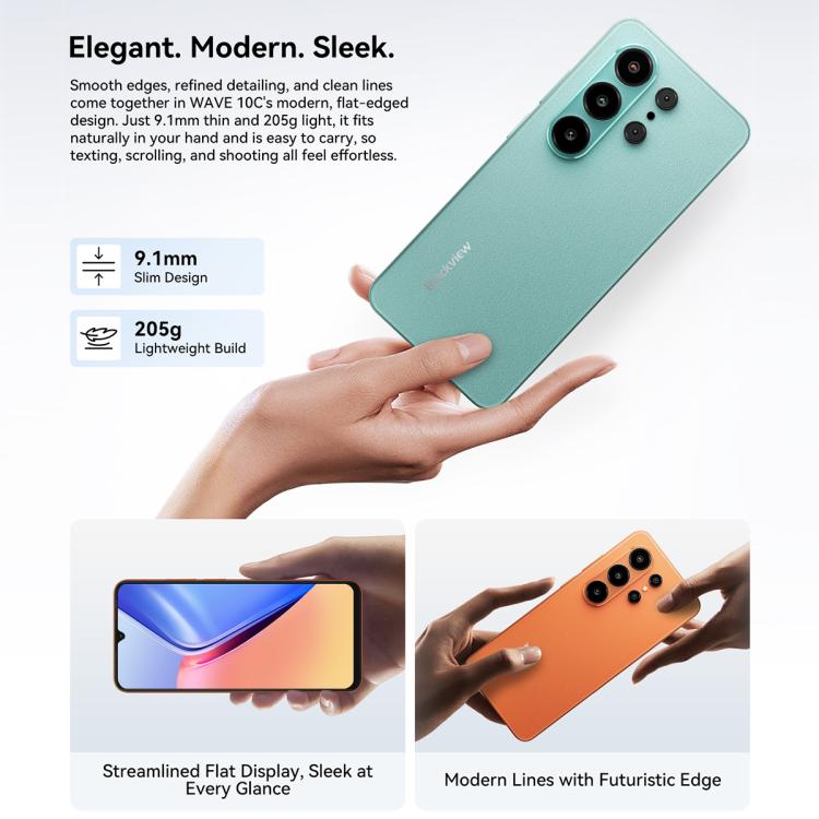 Blackview WAVE 10C, 4GB+32GB, 6.88 inch Android 16 Unisoc UMS312 / T310 Octa Core, Network: 4G, OTG, WAVE 10C, 4GB+32GB
