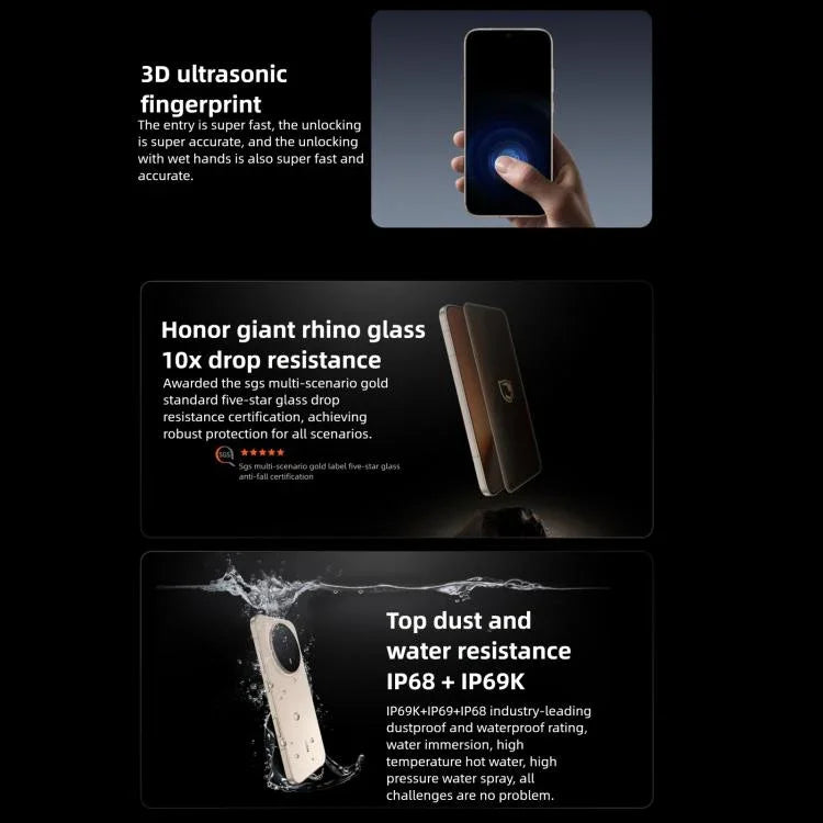 Honor Magic8 Pro, 16GB+512GB, Screen Fingerprint, 6.71 inch MagicOS 10.0 / Android 16 Snapdragon 8 Elite Gen 5 Octa Core, Network: 5G, NFC, OTG, 16GB+512GB