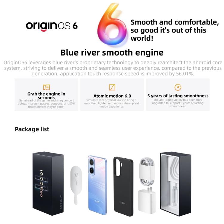 vivo iQOO Neo11, 12GB+512GB, Face ID / Screen Fingerprint Identification, 6.82 inch Android 16 OriginOS 6 Snapdragon 8 Elite Octa Core, OTG, NFC, Network: 5G, iQOO Neo11, 12GB+512GB