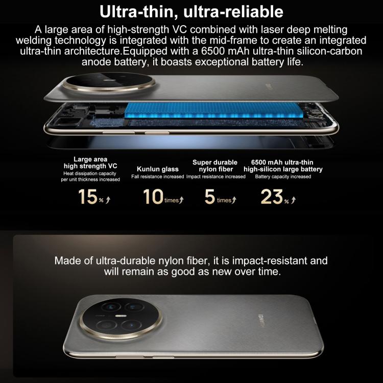 HUAWEI Mate 70 Air, 12GB+512GB, Side Fingerprint Identification, 7 inch HarmonyOS 5.1 Kirin 9020B, NFC, OTG, Not Support Google Play, 12GB+512GB