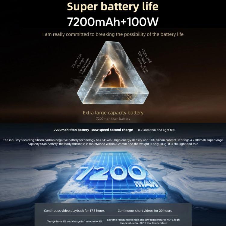 Realme GT7, 12GB+256GB, 6.8 inch Android 15 / Realme UI 6.0 MediaTek Dimensity 9400+ Octa Core, NFC, Network: 5G, Support Google Play, 12GB+512GB