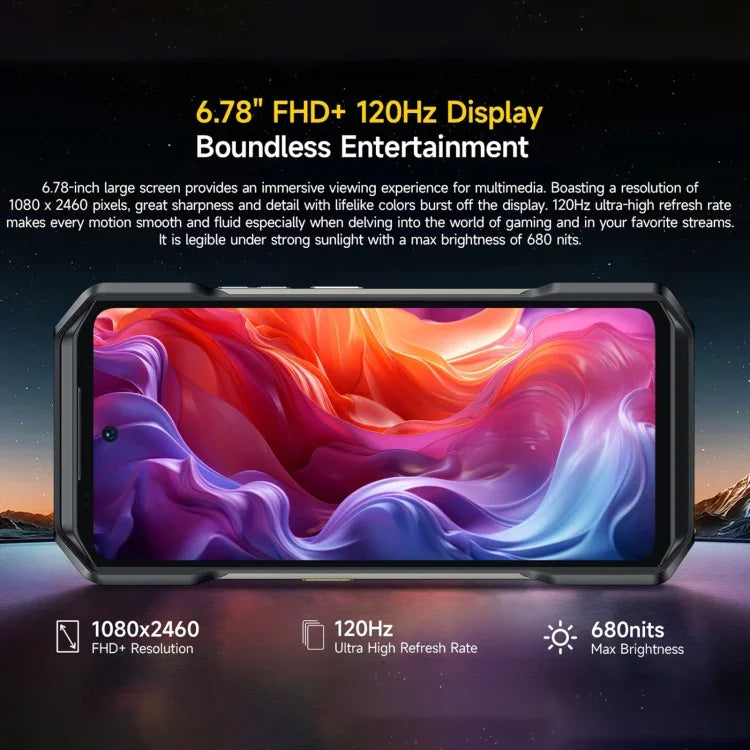 Ulefone Armor 27 Pro Rugged Phone, 12GB+256GB, Night Vision, 10600mAh, 6.78 inch Android 14 MediaTek Dimensity 6300 Octa Core, Network: 5G, NFC, Armor 27 Pro