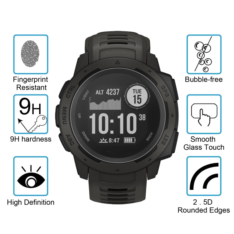 ENKAY Hat-Prince for 35mm Diameter Circular Dial Smart Watch 0.2mm 9H Surface Hardness 2.15D Curved Explosion-proof Tempered Glass Screen Film