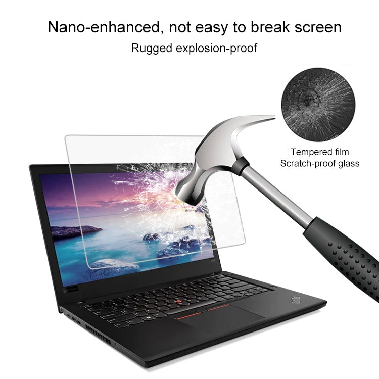 0.4mm 9H Surface Hardness Full Screen Tempered Glass Film for Lenovo ThinkPad E485 14 inch, Lenovo E485