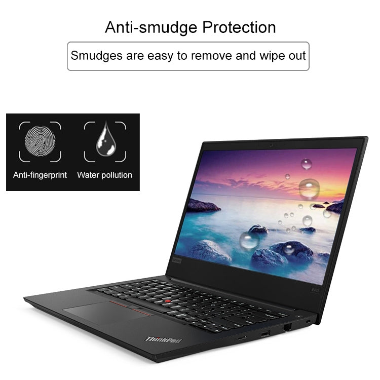 0.4mm 9H Surface Hardness Full Screen Tempered Glass Film for Lenovo ThinkPad E485 14 inch, Lenovo E485
