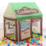 Household Children Printing Play Tent Small Game House, (Black White), (Pink), (Green), (Light Pink)