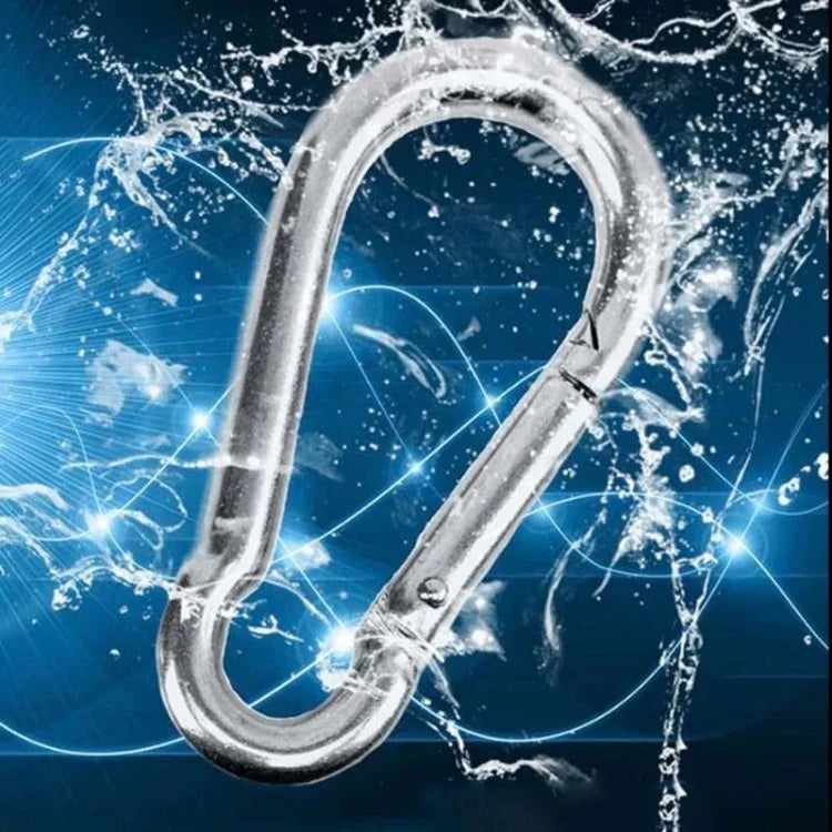 M11 Stainless Steel Carabiner Spring Hook Multi-tool Mountaineering Buckle Lock Camping Hook Rope, Inner Diameter: 10.84mm, M11