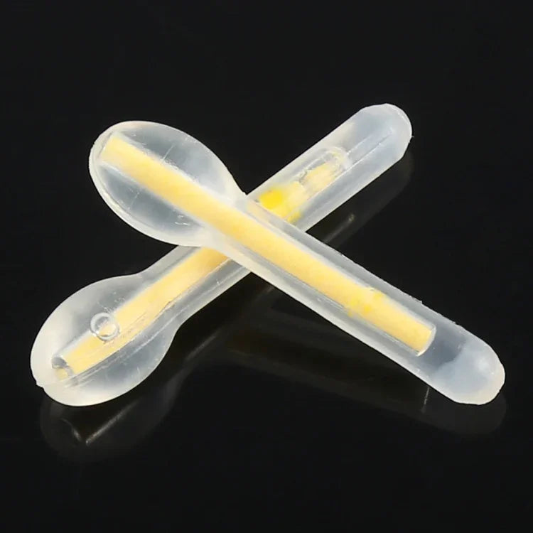 10 Packs Bulb Shape Luminous Float Night Fishing Light Stick, Visibility: 30m, Size: 3.0 x 25mm, Bulb Shape, Visibility: 30m