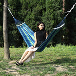 Outdoor Rollover-resistant Single Person Canvas Hammock Portable Beach Swing Bed with Wooden Sticks, Size: 185 x 80cm, Size: 185 x 80cm, Size: 185 x 80cm(Red)