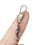 20pcs 8# 3.5cm Fishing Connectors Barrel Swivel with Safety Snap Ring, 20pcs 8# 3.5cm