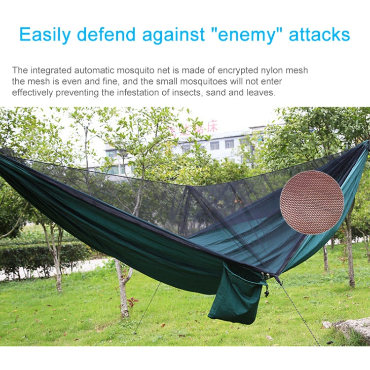 Portable Outdoor Parachute Hammock with Mosquito Nets, Army Green, Black, Dark Blue + Baby Blue, Pink Blue, Green, Blue