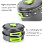Aotu AT6385 Outdoor Camping Tableware Pots Cookwear Set for 1-2 Person, Aotu AT6385