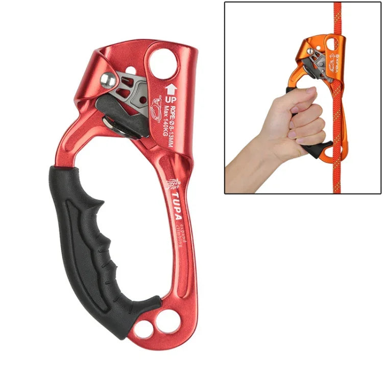 XINDA TP-8606 Outdoor Rock Climbing Aerial Work Anti-fall Handheld Rope Gripper for 8-12mm Diameter Rope left, Left