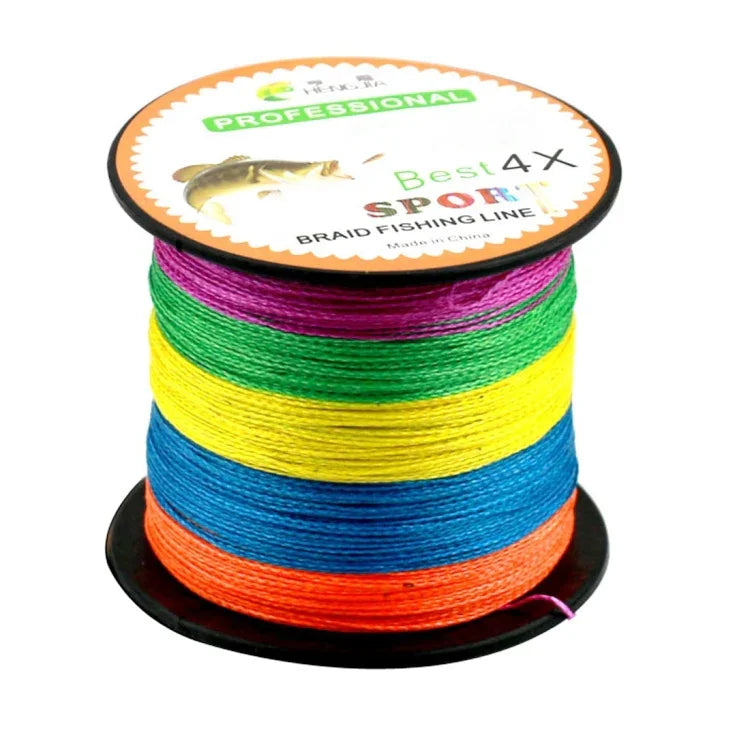 HENGJIA Colorful 3.0# 0.28mm 38LB 15.8kg Tension 300m Extra Strong 4 Shares Braid PE Fishing Line Kite Line, 3.0# 0.28mm 38LB